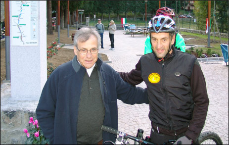 Santino Bonetti con il campione brembano Ivan Gotti